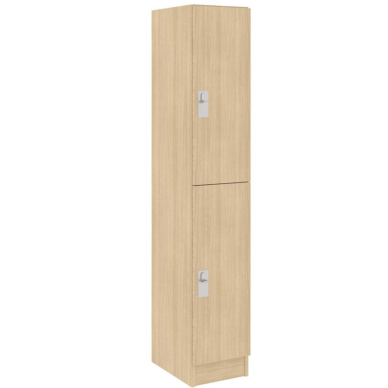 Armoire-penderie simple à deux compartiments avec porte, H 59 po x l 12,5 po x P 17 po, Chêne Battle Creek