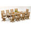 7 Pcs Grade-A Teak Wood Dining Set: 122" Atnas Double Extension Rectangle Table And 6 Warwick Reclining Arm Chairs #11Wa2806-805205295