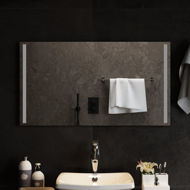 Kareny Flat Wall Mirror, 50 cm H x 90 cm W