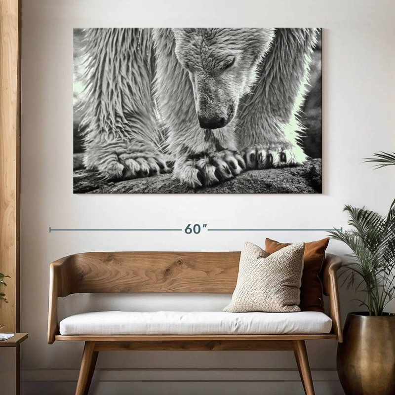Brampt Wet Polar Bear, 34" H x 51" W