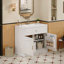Meuble-lavabo de luxe 36 po avec lavabo en céramique, meuble-lavabo avec 2 grandes portes à fermeture douce et meuble de rangement en bois massif