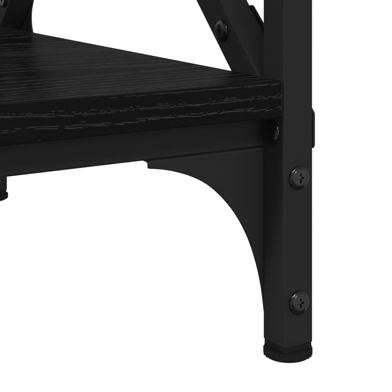 Side Table Engineered Wood Accent Tea End Lamp Table Multi Colours, Black Oak