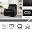 Fauteuil inclinable électrique de 37,5 po en similicuir respirant avec DEL, port USB et porte-gobelet