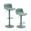 Ensemble de tabourets de bar 2 tabourets de bar pivotants à hauteur réglable avec dossier, chaises d'îlot de cuisine en cuir polyuréthane sans accoudoirs, grande base robuste pour la maison / le bar / le restaurant-734939910
