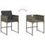  Ensemble repas 11 pièces pour patio avec coussins en rotin de polyester gris-656229786-656229783