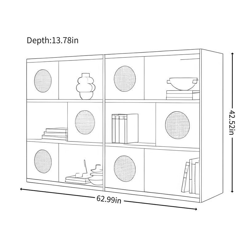 Simple and Light Luxury Black Display Cabinet
