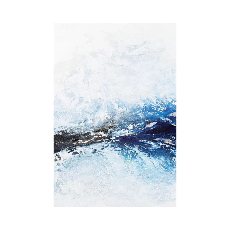 «Frozen Ocean» par Spell rebond Fine Art - impression d'art graphique, 26" H x 18" W x1.5" D, Toile tendue, Pas de tapis