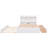 Full Size Storage Platform Bed with Twin Trundle, Pull-Out Shelves & 2 Drawers, Solid Wood Frame, White-858601889