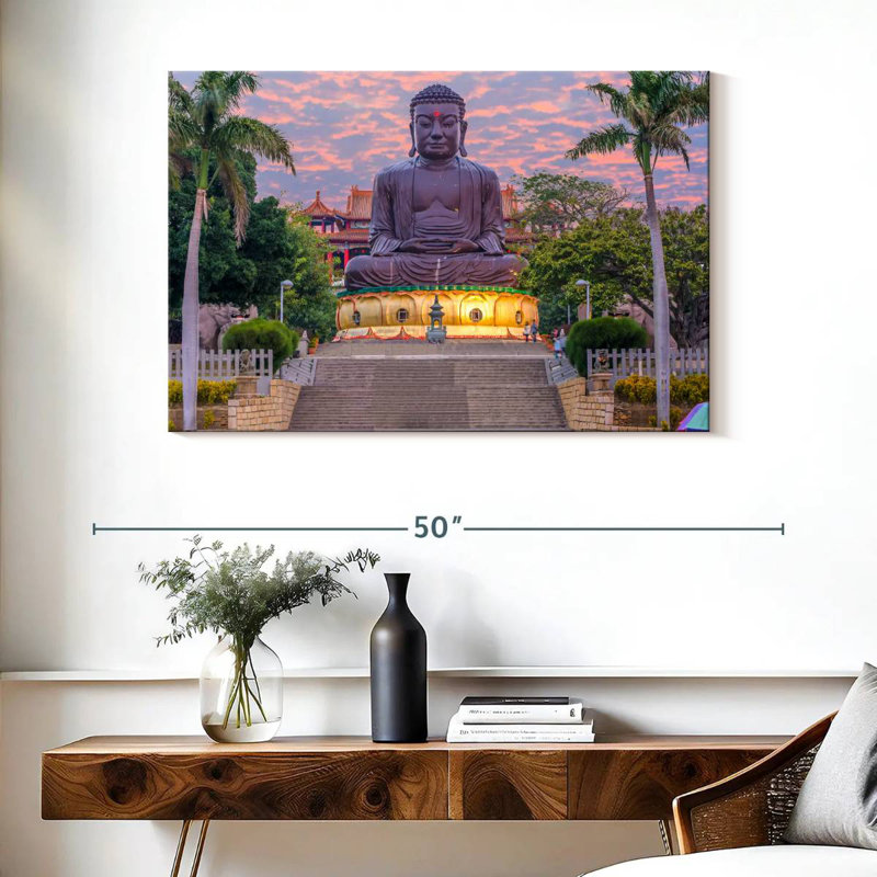 Statue de grand Bouddha Adella Changhua, H 26 po x l 39 po