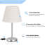 Lampe de table argentée 15,4 po Jazmon