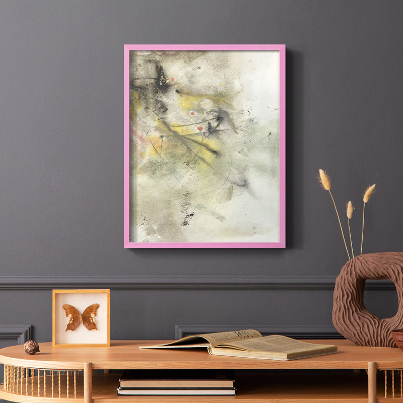Soft Inspiration II Framed Print - Solid Wood, Pink Single Picture Framed, 10" H x 8" W