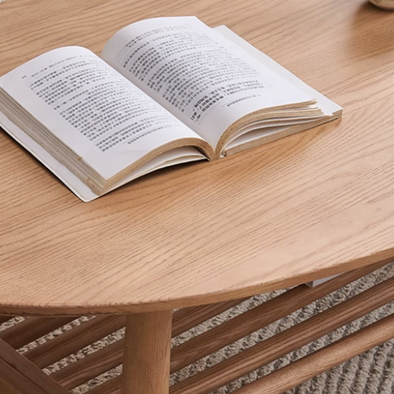 Table basse en bois massif au design rétro et simple, Burlywood