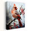 «Winter Cardinal Perch Peaceful Contemporary Bird Forest Nature», art mural-129148218