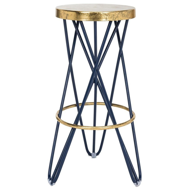 Tabouret de bar et de comptoir Lulabelle, Bleu marine, Tabouret de bar (assise de 30 po de hauteur)