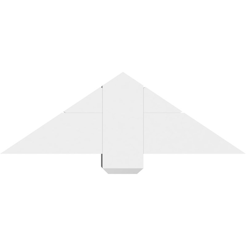 Support de pignon en PVC de qualité architecturale Kennewick, H 12 po x l 36 po (pas: 8/12), P 6 po x F 6 po
