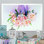 Fleurs de printemps modernes roses et mauves - reproduction sur toile flottante