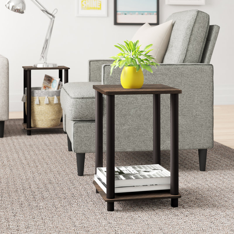 Yreka End Table Set, Walnut, Brown