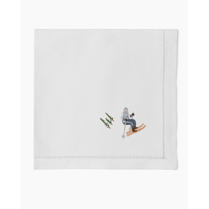 Skiers Napkins, Mixed Set of 4