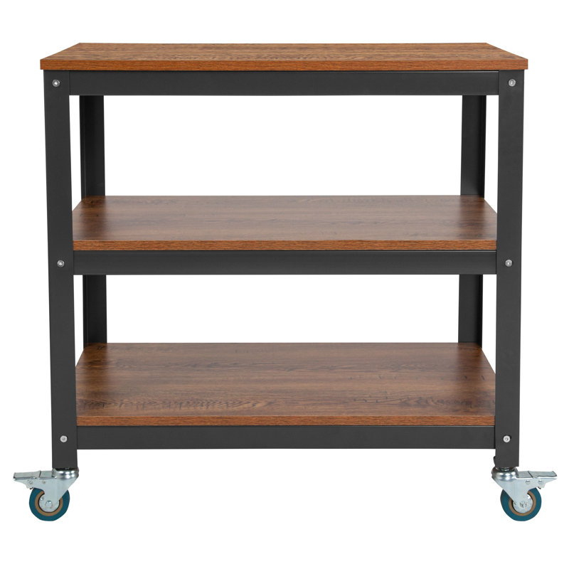Rolling Storage Cart with Metal Wheels