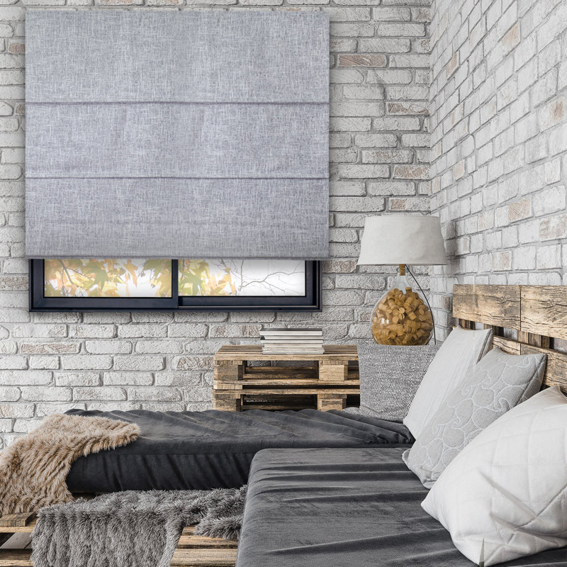 Blackout Roman Shades, Lexington Gainsboro, 27"W x 72"L