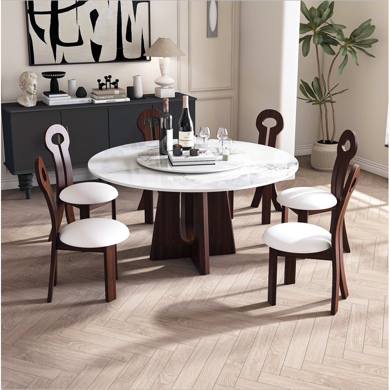 Table de salle à manger Modern Modern, 7 pièces : table, 6 chaises