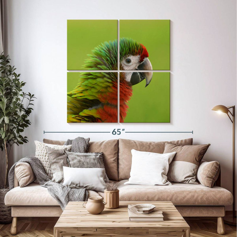 Brampt Macaw Bird Head, 45" H x 45" W