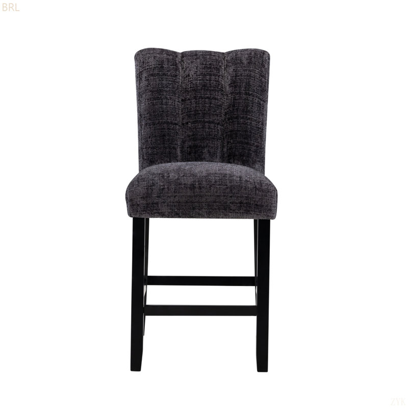 Ensemble de 2 tabourets de bar Magy Dark Grey