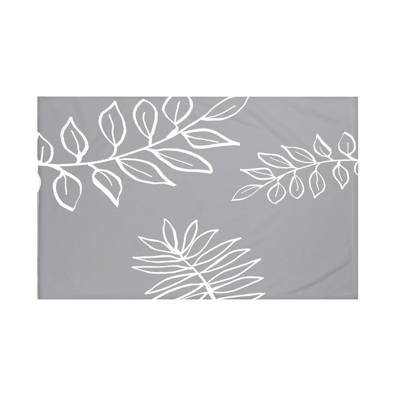 Jeté e by design, L 60 po x l 50 po, Gris classique (gris foncé / blanc cassé)