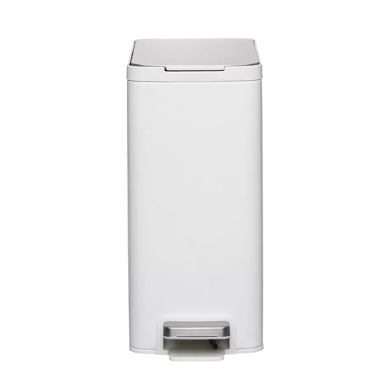 2.6 Gallon Slim Step Can White