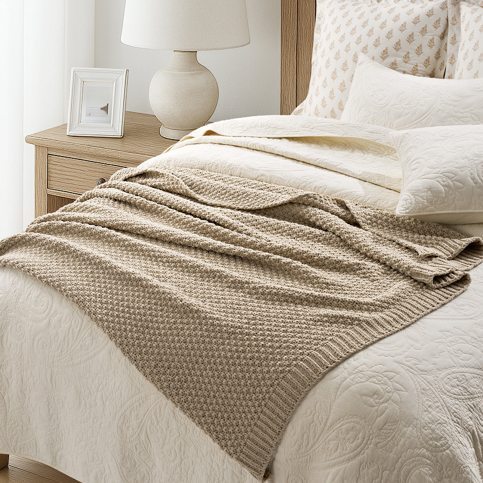 Chunky Chenille Knit Throw Blanket, 80" L x 60" W, Rosewood