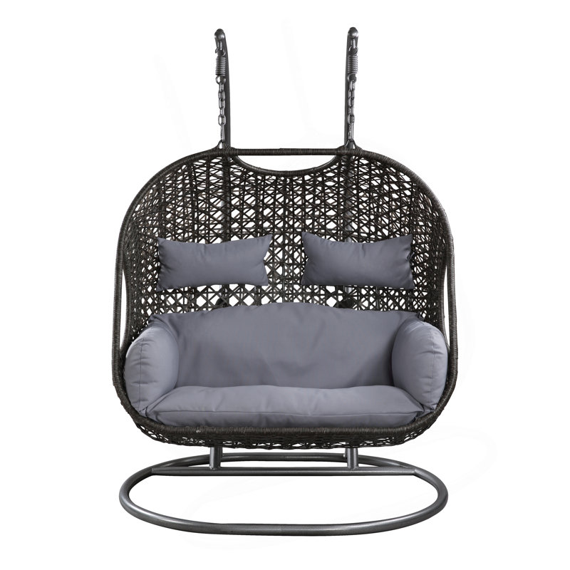 Chaise suspendue en osier et tissu Vasant