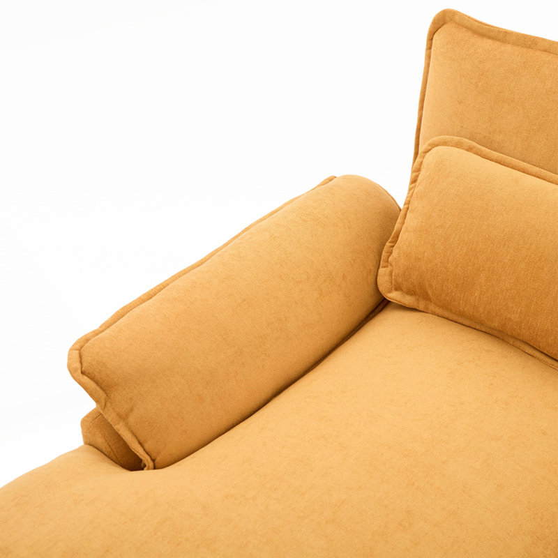 Canapé modulaire en U en chenille confortable 4 places avec méridienne double et mousse à mémoire de forme pour une vie moderne