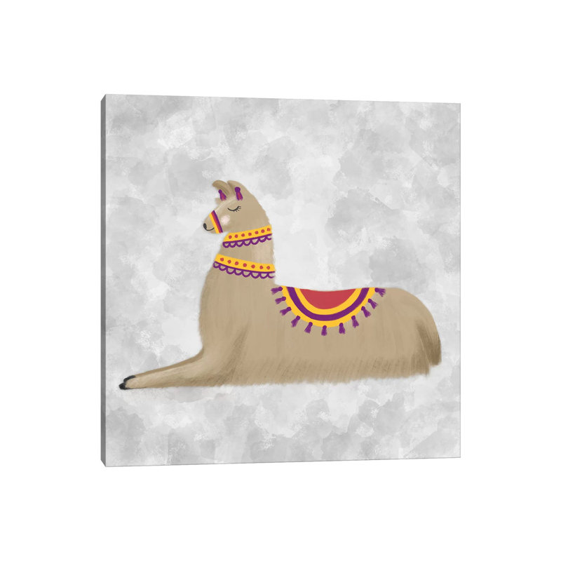 Lovely Llama II by Noonday Design - Wrapped Canvas Gallery-Wrapped Canvas Giclée, 30.48 cm H x 30.48 cm W