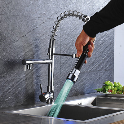 Ferryhill Pull Down Single Lever Monobloc Tap with LED light