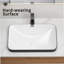 Ceramic Undermount Bathroom Sink 22.05" X 15.36" X 6.7" - White Porcelain Vessel Basin, Seamless Design For Vanity Countertop-125216392