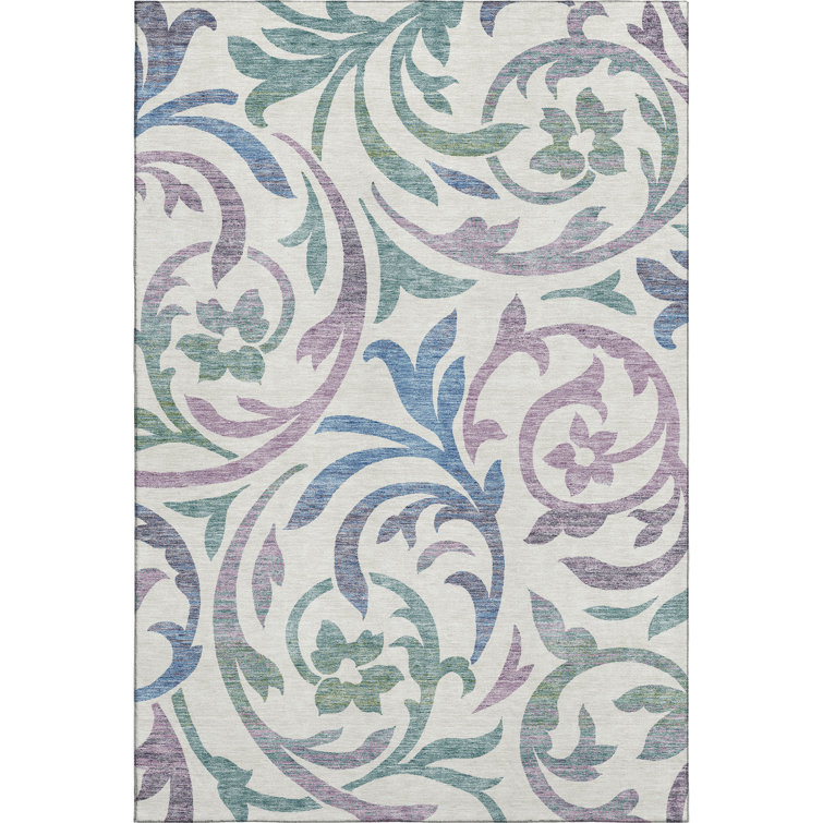 Premium Machine Washable Prisco White Rug