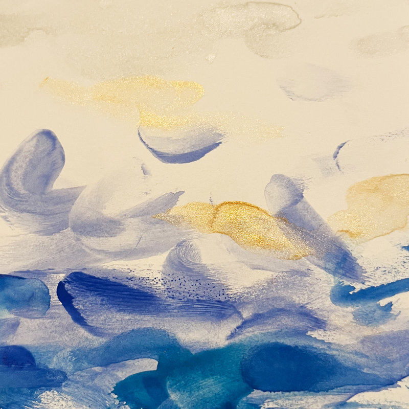 The Touch of Ocean No.1 by Fanyu Lin - Single Picture Frame Painting