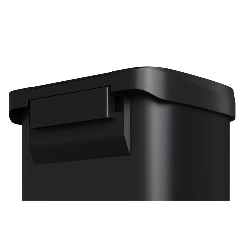 21 Gallon Metal Trash Can with Lid, Large Rustproof Step-on Kitchen Garbage Bin with Soft Close, Black