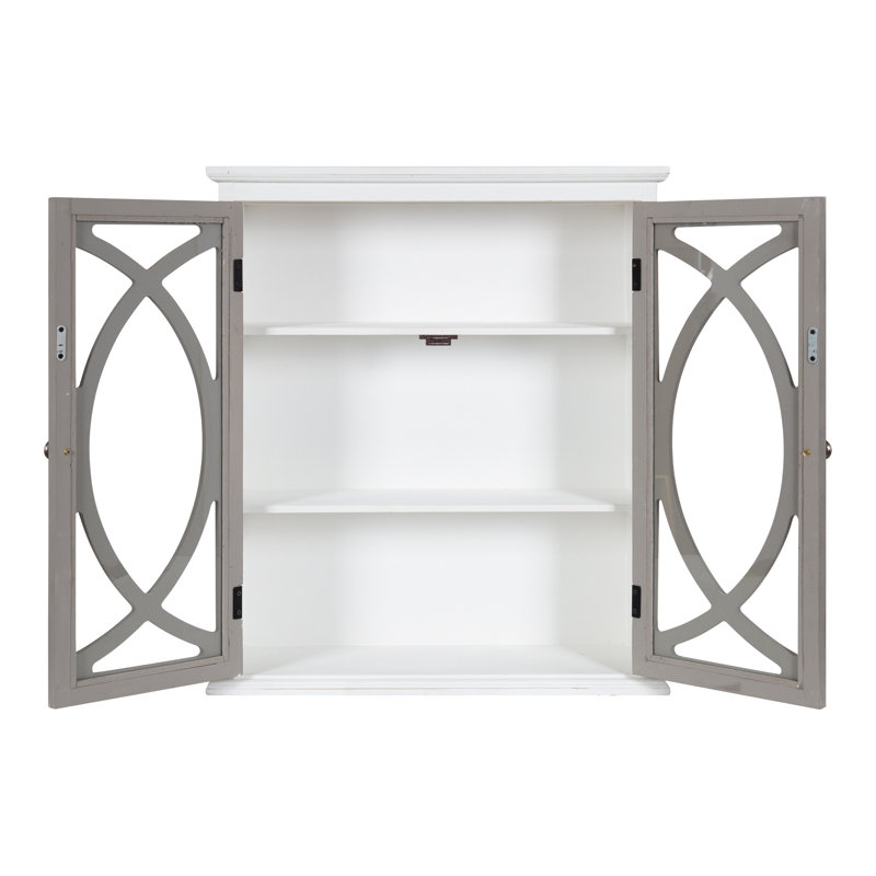 Garces Accent Cabinet, White/Gray