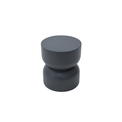Elementi Home Chronos 18" Round Concrete Side Table for Indoor and Outdoor Use