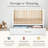 3-in-1 Convertible Crib with Trundle, Toddler Bed, Daybed, White / Natural