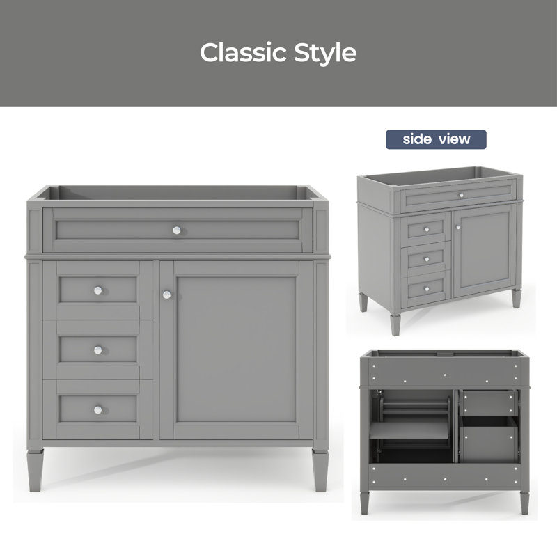 36 base de meuble-lavabo simple seulement, Gris