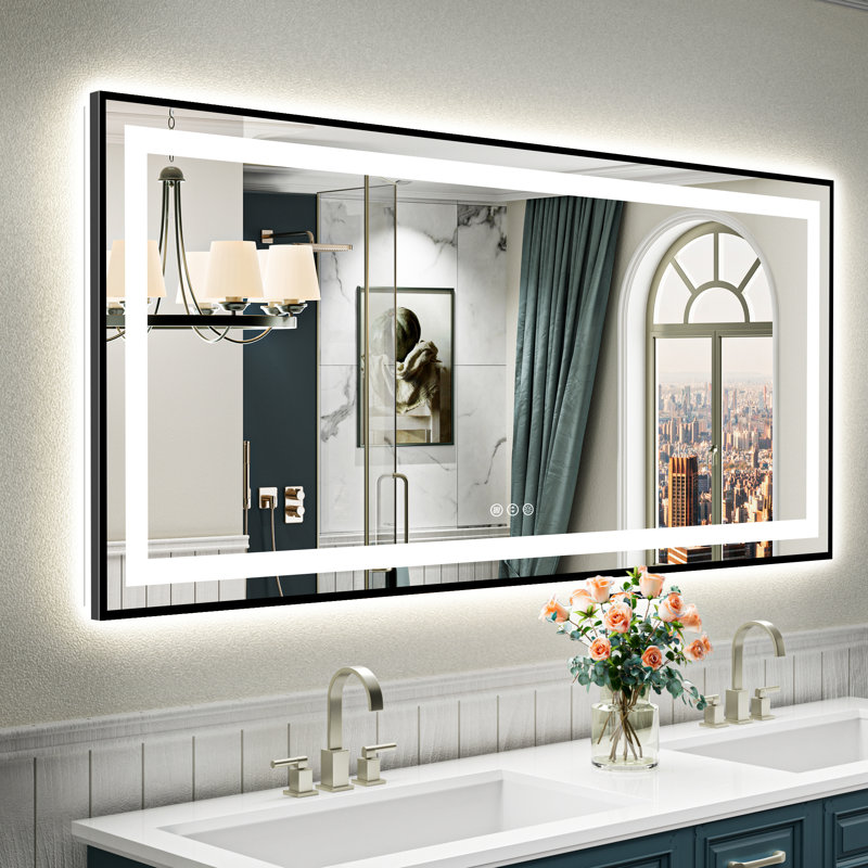 Miroir de salle de bain Matte, 72 po x 32 po, Rectangulaire