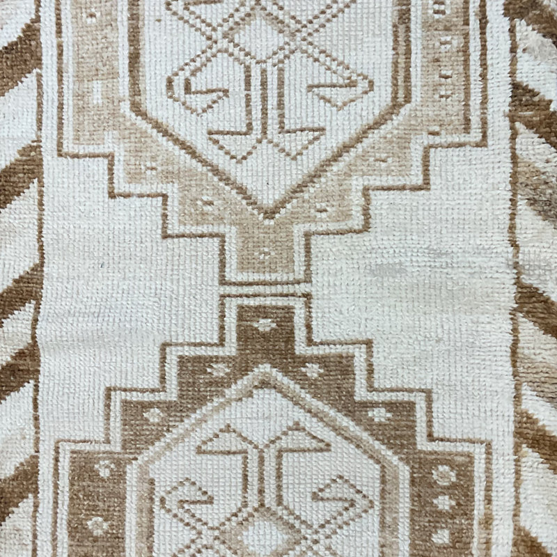  Handmade Turkish Oushak Wool Runner