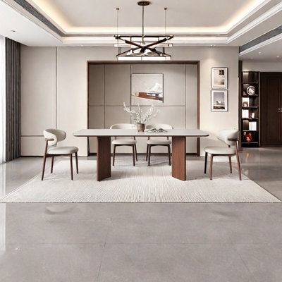 Cream Style Solid Wood Dining Table