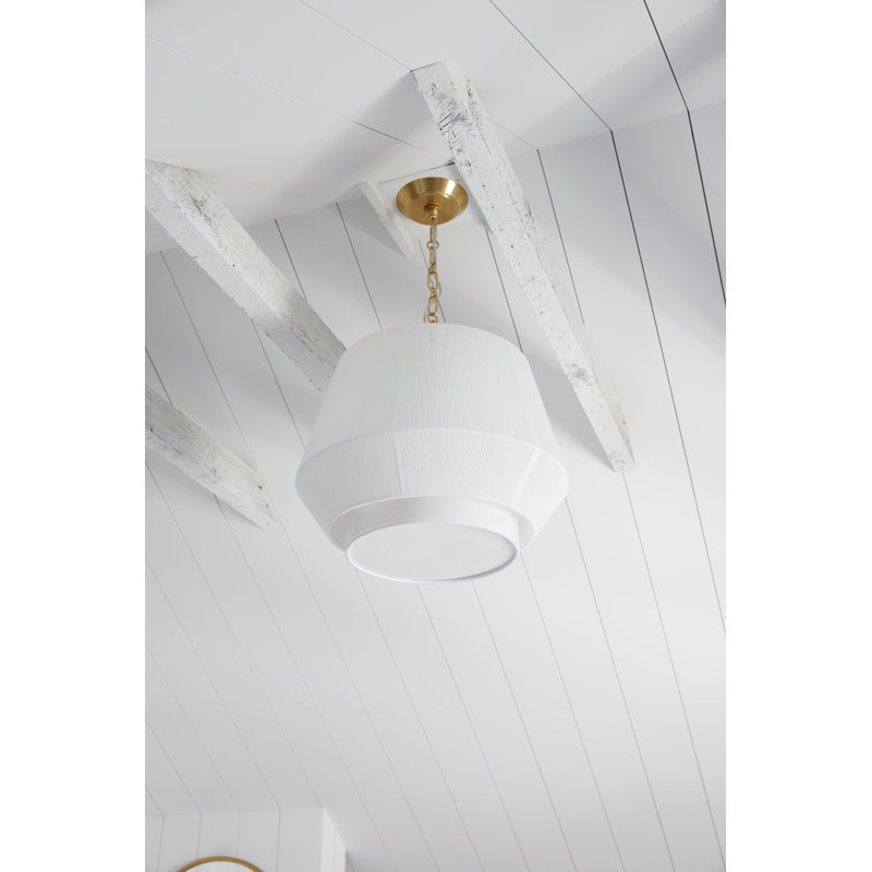 Luminaire suspendu tambour à 1 lumière Debi, L 18 po