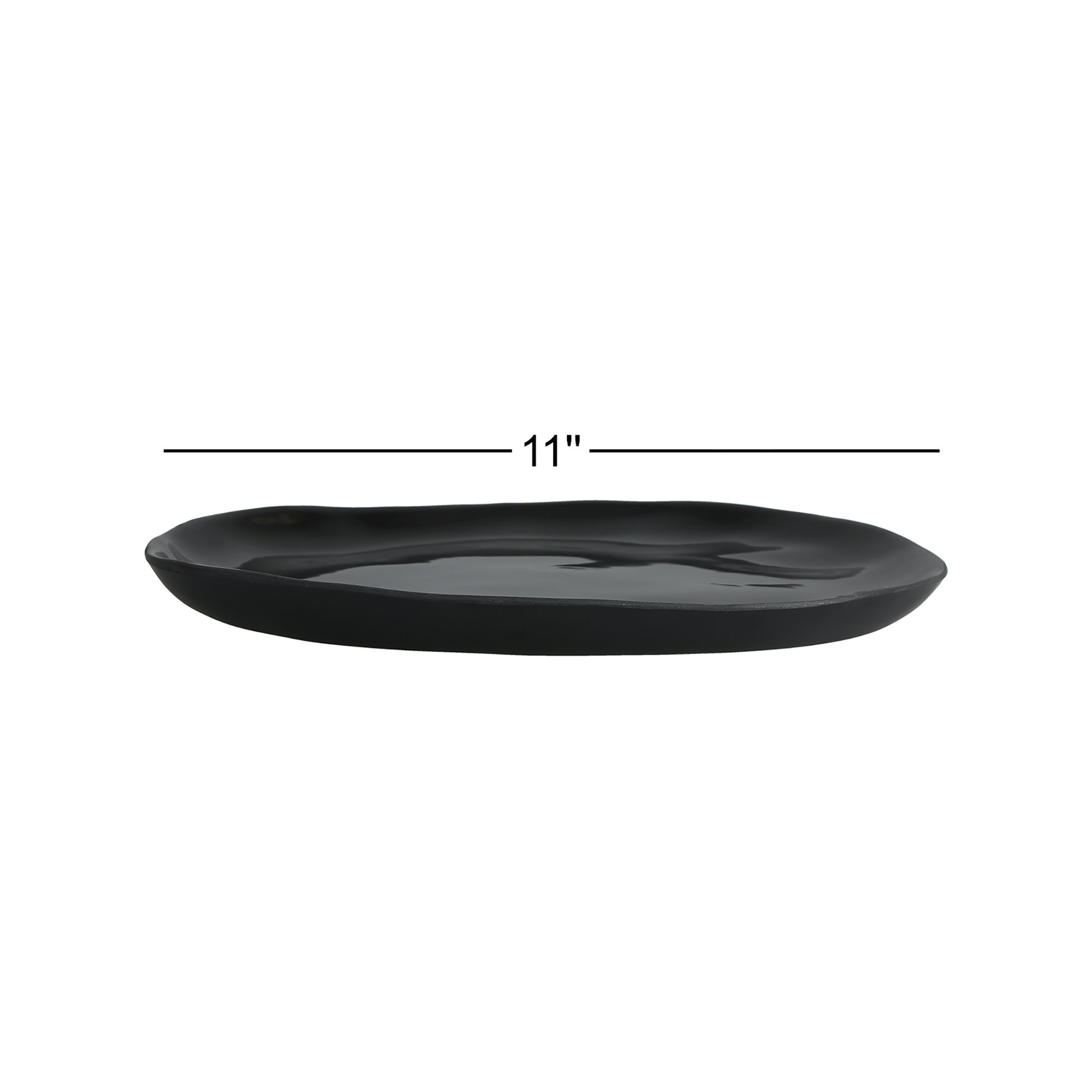 Fortessa Sandia 11" Melamine Dinner Plate, Obsidian