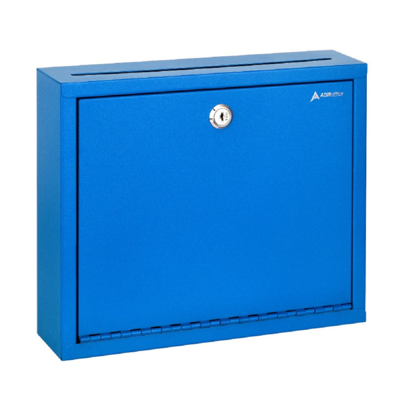 Large Mailbox Steel Multi-Purpose Secure Drop Box, Blue