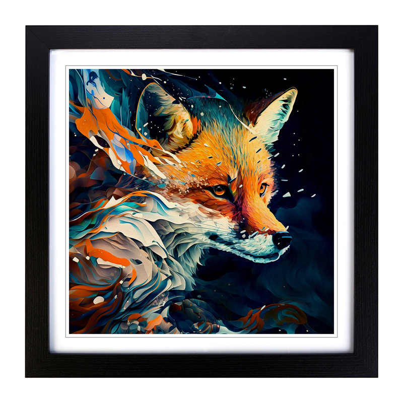 Single Picture Frame Print on Wood, Black