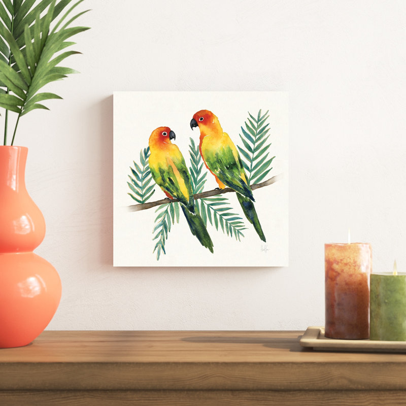 Feuilles tropicales amusantes III, H 12 po x l 12 po x P 1,25 po